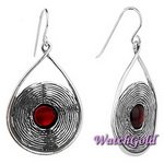 Серьги из серебра с гранатом DENO 01E2028GR