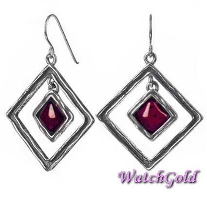 Серьги из серебра 01E578GR Серьги из серебра 01E578GR