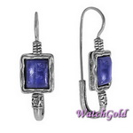 Серьги из серебра с кианитом DENO 01E596KT