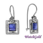 Серьги из серебра с кианитом DENO 01E834KT