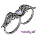 Двойное кольцо Крылья из серебра DENO 01R1906CZ