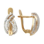 Золотые серьги 01С114468