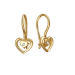 Золотые детские серьги 01С139241