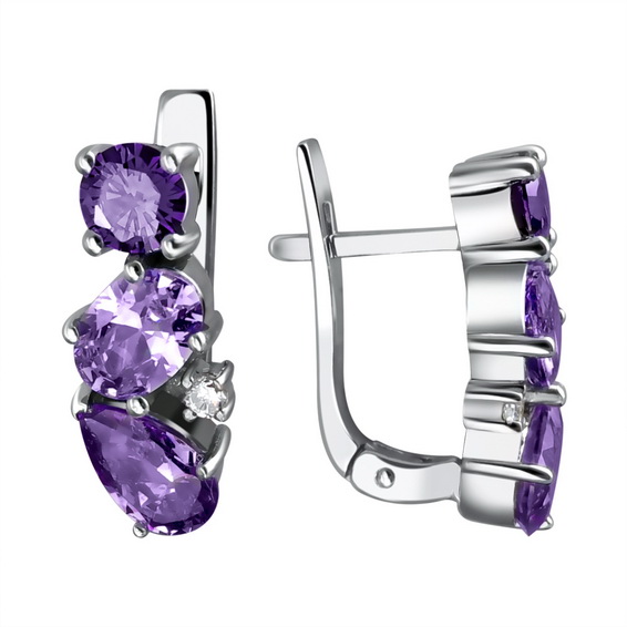 Серебряные серьги 01С2511675-3 Серебряные серьги 01С2511675-3