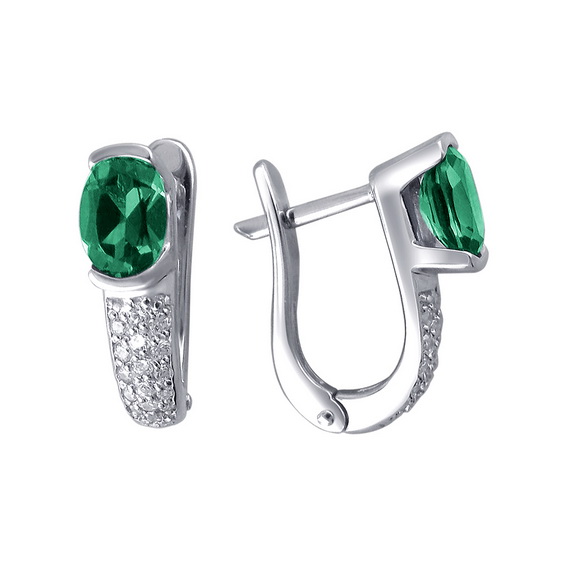 Серебряные серьги 01С252703-2 Серебряные серьги 01С252703-2
