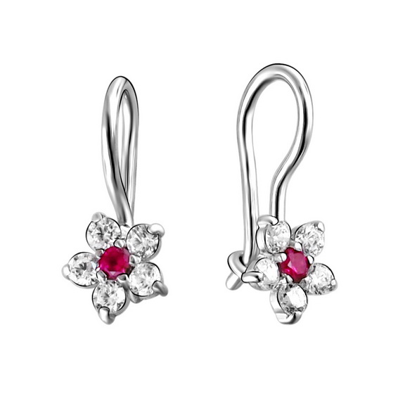 Серебряные серьги 01С256165-3 Серебряные серьги 01С256165-3