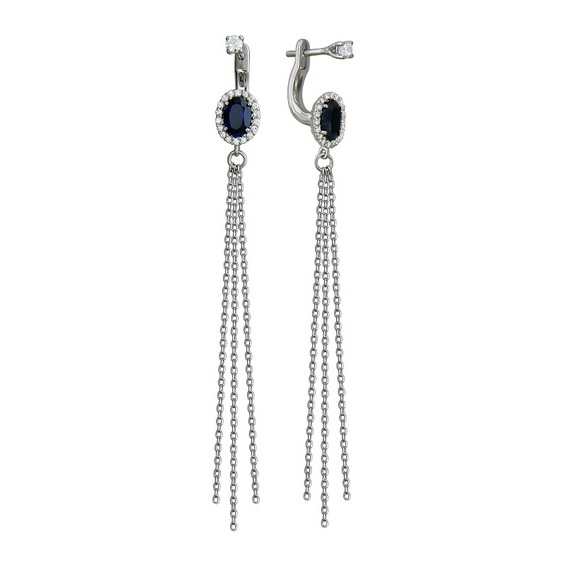 Серебряные серьги 01С258058 Серебряные серьги 01С258058
