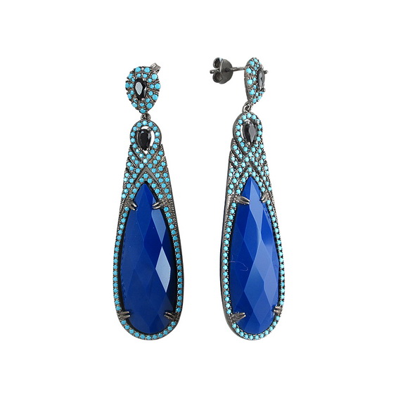 Серебряные серьги 01С4510216-1Ч Серебряные серьги 01С4510216-1Ч