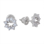 Серебряные пусеты А16С151138