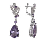 Серебряные серьги Г11С351211AM