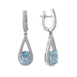Серебряные серьги Г11С351218TB
