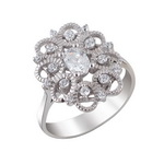 Серебряное кольцо 01К1511427