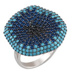 Серебряное кольцо 01К2511384Ч-2