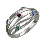 Серебряное кольцо 01К258195