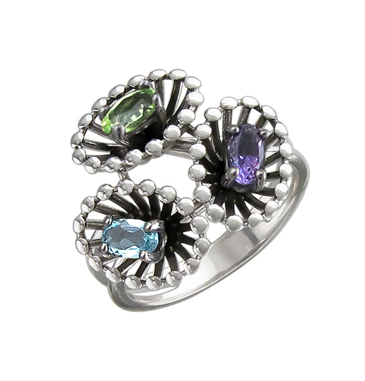 Серебряное кольцо 01К358018-3
