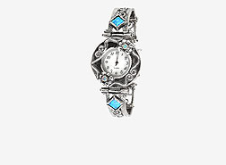 Серебряные часы Deno